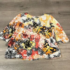 CJ Banks Butterfly sparkling top 1X